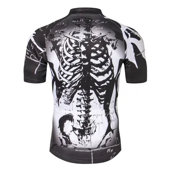 Weimostar Femei Bărbați Ciclism Jersey Biciclete Biciclete Mâneci Scurte Jersey Munte Îmbrăcăminte MTB Jersey Shirt Maillot Black Skeleton