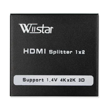 Wiistar Full HD1080p HDMI Splitter 1X2 HDMI 1 Intrare-2 Ieșire cu sursa de Alimentare Pentru Audio HDTV 1080P Vedio DVD