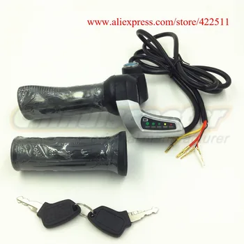 WUXING Brand 60V Scooter Twist Acceleratie si Prindere cu Cheie de contact& LED Indicator/ Scutere Electrice,Biciclete Electrice si de Biciclete Mânere