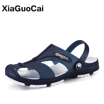XiaGuoCai 2018 Vară pentru Bărbați Papuci de casă, Slip-On Gradina de Pantofi, Respirabil Sandale Barbati, Plus Dimensiunea sex Masculin Pantofi de Plaja si Flip Flops