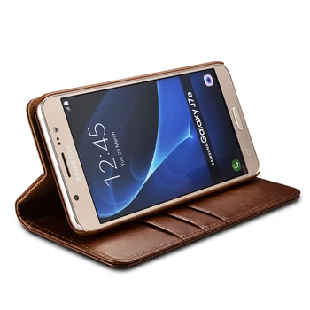 XOOMZ Pentru Samsung J7 2016 Cazul Lux Greu pc+Armura de Piele Flip Wallet de Protecție Spate Caz de Telefon pentru Samsung J710 Acoperi Caz