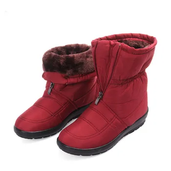 YAERNI Cizme de Zapada Iarna Marca Caldă Non-alunecare rezistent la apa pentru femei Cizme pentru Femei Mama Pantofi Casual din Bumbac de Iarna Cizme de Toamna de sex Feminin Pantofi