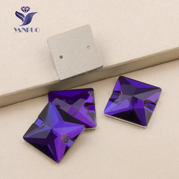 YANRUO #3240 Toate Dimensiunile de Catifea Violet Coase Pe Pietre Flatback Pătrat Cristal Strass Pentru Decorare Haine