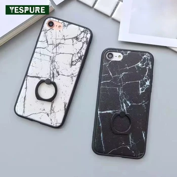 YESPURE Marmură Albă Mobil Capacul din Spate pentru Iphone 7plus Figura Inel Suport Celular Funda Celular Noi Produse 2017