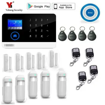 Yobang de Securitate WIFI, GSM, 3G, GPRS 8 limbi Comutator RFID card Wireless de Acasă de Securitate Braț, Dezarma sistemul de Alarma APP Control de la Distanță