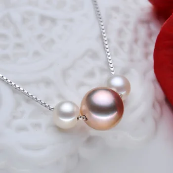ZHBORUINI Moda Pearl Colier de Perle Bijuterii Naturale de apă Dulce Pearl Urs Pandantiv Argint 925 Bijuterii Pentru Femei, Cadou