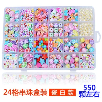 Zhenwei 500 - 1200PCS Margele Cap de Păr Banda de Bijuterii de Moda Kit Bratara de Învățământ Copil Colier Jucărie de Artizanat Cadouri Pentru Fete