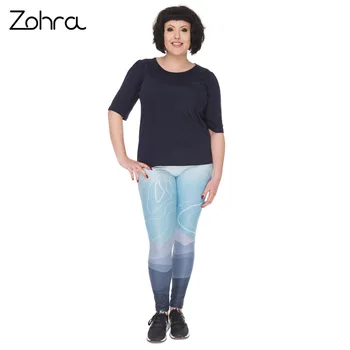 Zohra De Moda De Mare Dimensiune Jambiere De Munte Sălbatic Tipărite Talie Mare Leggins Plus Dimensiune Pantaloni Stretch Pantaloni Pentru Femei Grăsuț