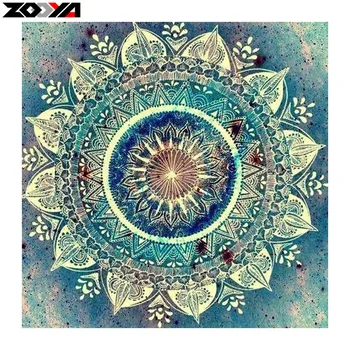 ZOOYA Plină Piața de foraj 5D DIY Diamant Broderie albastru Bodhi floare de Diamant Pictura cruciulițe Stras Mozaic decor