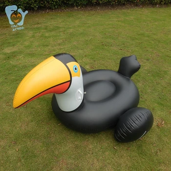 Înot Float Gonflabile Negru Toucan Plimbare-pe Jucării de Apă Piscină Distracție Saltea Boia De Piscinas