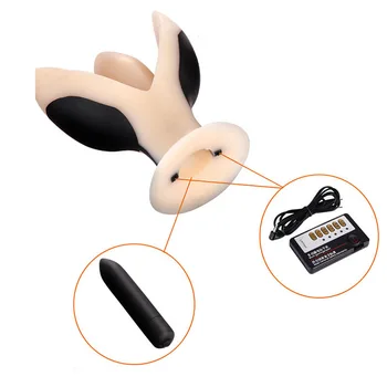 Șoc Electric Pulse Dispozitiv de Expansiune Anal Plug Vibratoare Jucarii Sexuale pentru Femei Om G spot Masaj Stimulator SM Player Butt Plug O1