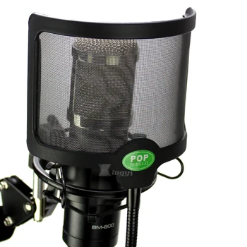 Șoc Universal de Montare Suport Microfon Pop Filtru de Spumă de Înregistrare Microfon Wind Screen Shield Clemă Pentru BM800 BM700 Broadcast Studio