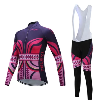 Ține De Cald Iarnă 2017 Thermal Fleece Ciclism Îmbrăcăminte Kituri De Femei Triatlon Costum De Curse De Biciclete De Haine De Sex Feminin Biciclete Seturi Skinsuit
